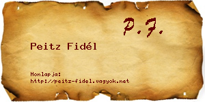 Peitz Fidél névjegykártya