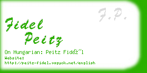 fidel peitz business card